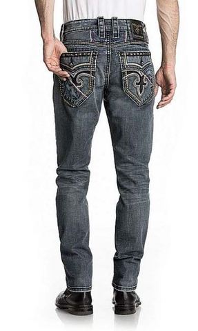 Rock Revival | Джинсы мужские ARTUR TA6 TAPER SUPER STRETCH TJ1646TA6 сзади
