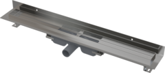 Alcaplast APZ116-550 Водоотводящий желоб с порогами для цельной решетки и фиксированным воротником к стене фото