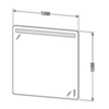 Duravit Luv LU976400000 Зеркало квадратное с подсветкой, 1200x1200x38
