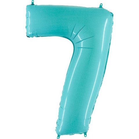 Шар Г 40''/102 см, Цифра Голубой (Blue) 