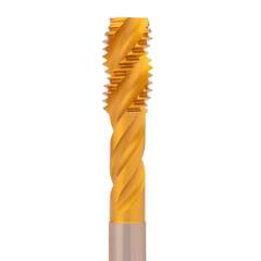 Метчик М10х1,0 (Машинный, винт.) DIN374 HSSE-TiN 6h C/2-3P R45 90мм a=5,5 H-Tools 513X01-D2-0102
