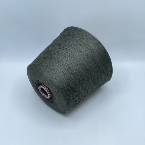 Бобинная пряжа,Cotton combed, 2540м. 100%Хлопок, Темный хаки(771), 39023