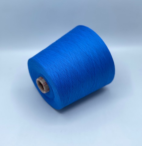 Бобинная пряжа,Cotton combed, 2540м. 100%Хлопок, Ярко-синий(785), 39238