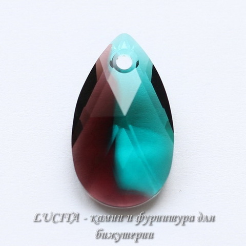 6106 Подвеска Сваровски Капля Burgundy/Blue Zircon Blend (22 мм) ()