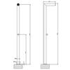 Gessi Outdoor 63201#237 Душевая стойка для установки на улице, напольная, на 1 выход, без ручки и верхнего душа, внешняя часть, цвет Steel