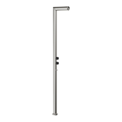 Gessi Outdoor 63203#237 Душевая стойка для установки на улице, напольная, на 2 выхода, без ручек, ручного душа и верхнего душа, внешняя часть, цвет Steel фото