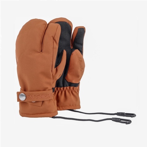 варежки Didriksons Palm Leather brown (охра)