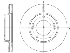 Диск тормозной вентилируемый G-brake  GR-21463