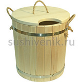 Запарник из липы с пластиковой вставкой, 10 л - 3
