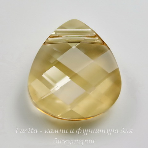 6012 Подвеска Сваровски Flat Briolette Crystal Golden Shadow (15,4x14 мм)