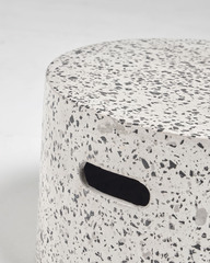 Журнальный столик Jenell terrazzo белый, Ø 52 см