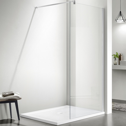 Aquatek AQ WIW 14020CH Душевая перегородка Walk in с держателем 1400x2000 профиль хром, стекло прозрачное