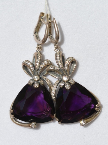 Юбилей (серьги из серебра)