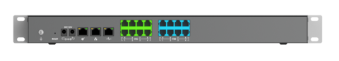 Grandstream UCM6308 - IP ATC. До 3000 абонентов / 450 одновременных вызовов, до 300 участников в конф., до 60 FullHD участников в видеоконф., RemoteConnect, 8хFXS, 8xFXO, 1xWAN, 1xLAN, HA