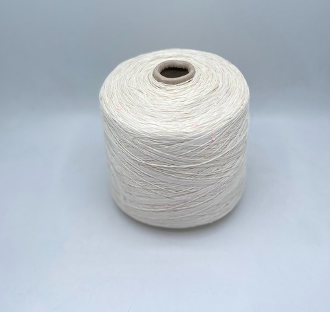 G&G Filati (пр.Италия), art-Lino 400м/100гр, 100%Лен +пайетка(разноцветная), цвет-Кремовый. арт.30392