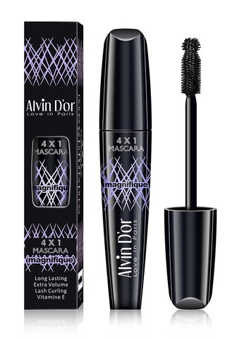 .Alvin D`or M- 9 Тушь для ресниц Magnifique 4x1 в коробочке