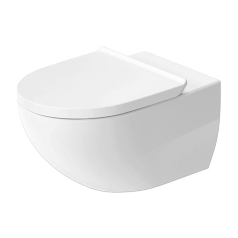 Duravit Architec 45726900A1 (257209+006969) Комплект: унитаз подвесн Rimless 575х365 мм, 257209 + сиденье с микролифтом быстросъемное 006969 петли нерж.+Durafix, цвет белый