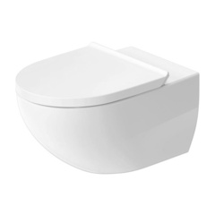 Duravit Architec 45726900A1 (257209+006969) Комплект: унитаз подвесн Rimless 575х365 мм, 257209 + сиденье с микролифтом быстросъемное 006969 петли нерж.+Durafix, цвет белый фото