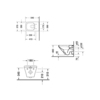 Duravit DuraStyle 25510900001 Унитаз, подвесной, шгв 370*540*400, WonderGliss, цвет-белый