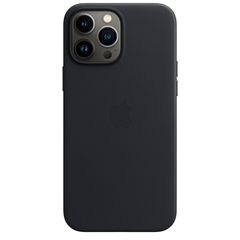 Кожаный чехол с поддержкой MagSafe Apple Leather Case для iPhone 13 Pro Max, Midnight (Темная ночь)