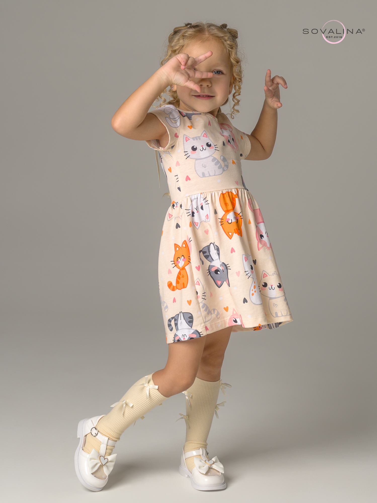 Платье Лето солнечные котики