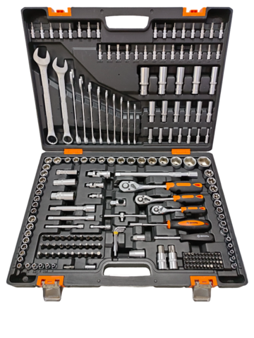 Набор инструментов, 1/2", 1/4", CrV, в кейсе 216 предм Вихрь