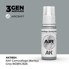 Акриловая краска AK Interactive RAF Barley Grey BS381C/626 3GEN AIR, 18мл