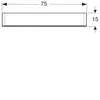 Geberit Option 500.205.00.1 Зеркальный шкаф с подсветкой, две двери, 75см70x15см
