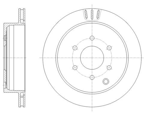 Диск тормозной вентилируемый G-brake  GR-20664