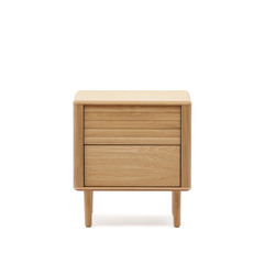 Lenon Тумбочка с 2 ящиками из шпона дуба 50 x 55 см