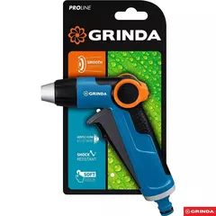 GRINDA X-R, с регулятором напора, плавная регулировка, курок спереди, двухкомпонентный, поливочный пистолет, PROLine (8-427113)