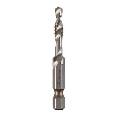 Метчик М 6,0х1,0 (Для шуруповерта, 3 в 1) HSSE 6h 60мм a=1/4