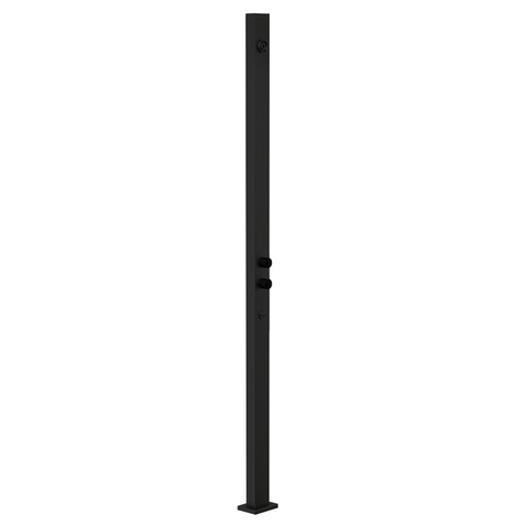 Gessi Outdoor 63207#299 Душевая стойка для установки на улице, напольная, на 2 выхода, без ручек, ручного душа и верхнего душа, внешняя часть, цвет Black XL