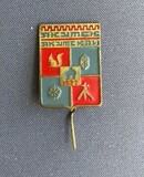 K14455 Знак Якутск Якутскаи 1632, герб, тяжелый металл, на иголке K14455 Знак Якутск Якутскаи 1632, герб, тяжелый металл, на иголке