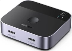 Переключатель  UGREEN AW502 (55451) USB-C Switch 2 In 1 Out 4K@60Hz, черный