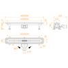 RGW 79215640-01 Душевой трап RGW SDR-56-40 щелевой 400 Хром ? 50 мм сифон + ножки