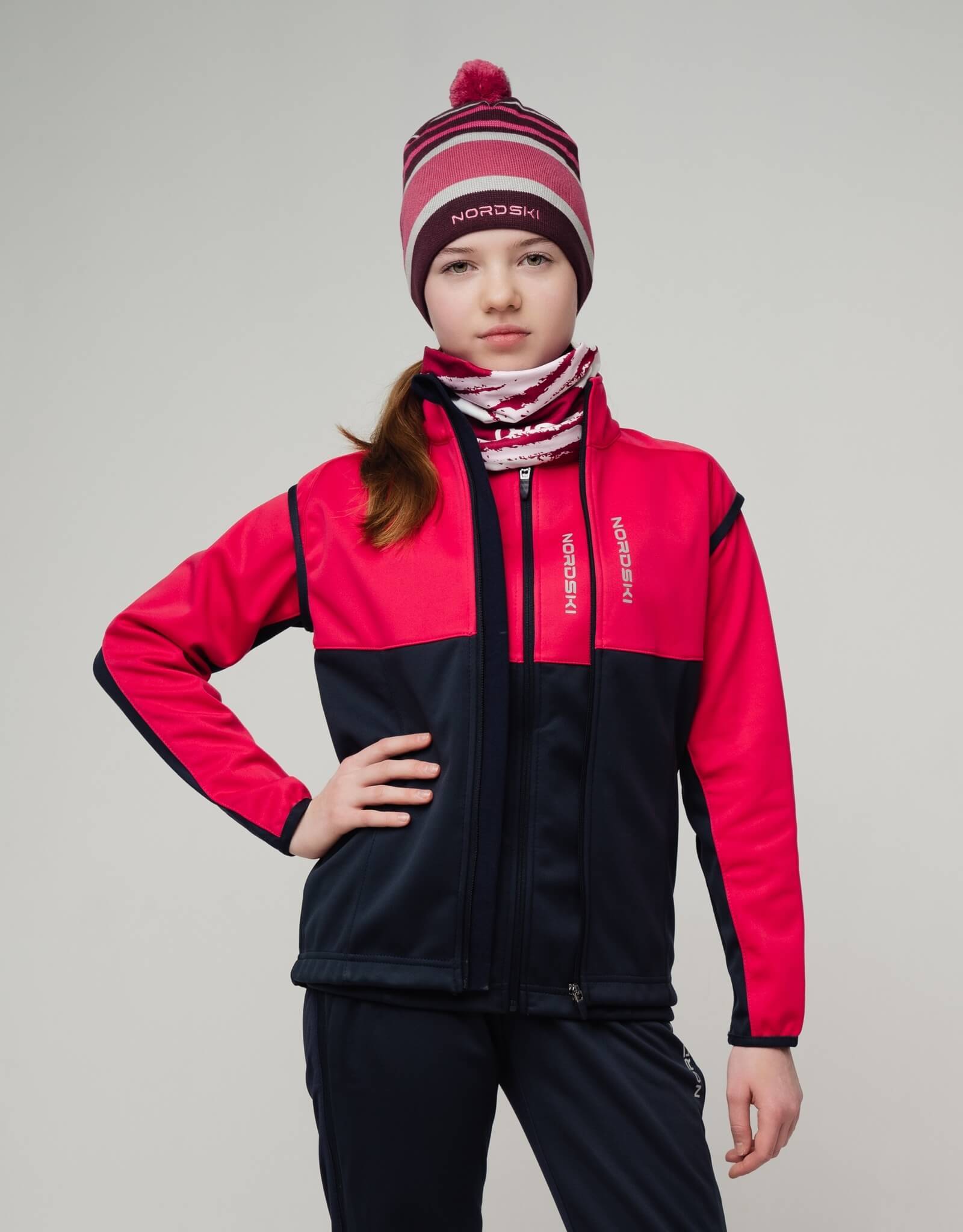 Nordski Jr Premium детский лыжный жилет pink-blueberry - 6