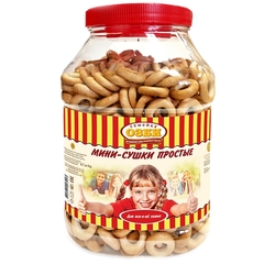Сушки Мини-сушки простые  Семейка ОЗБИ банка 2,3 кг