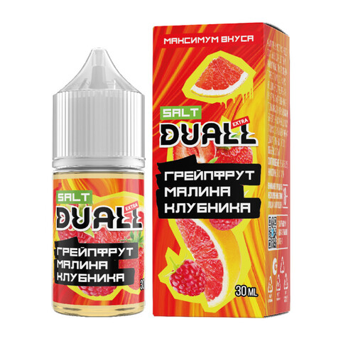 Жидкость DUALL EXTRA Salt 2% HARD 30 ml - Грейпфрут Малина Клубника