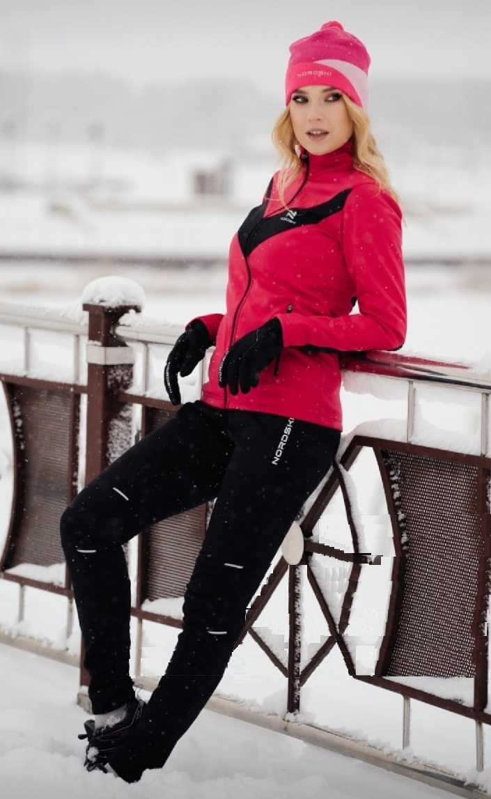 Женский утепленный разминочный костюм Nordski Base Premium pink