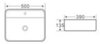 BelBagno BB1321 Раковина керамическая накладная, 39x50, цвет: белый