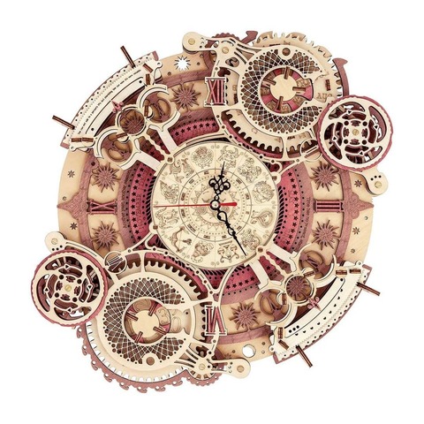 Деревянный конструктор Часы Zodiac Wall Clock LC601 (ROKR)