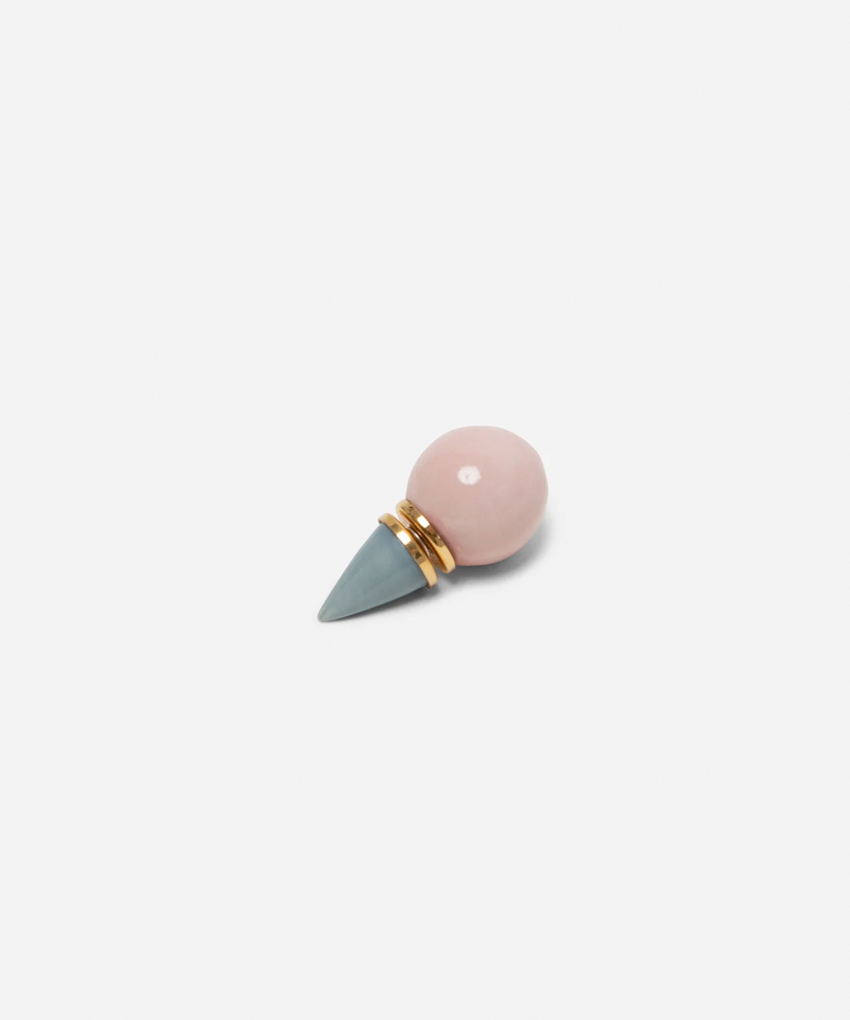 Моносерьга MINI SPIKE BALLOON GREY PINK