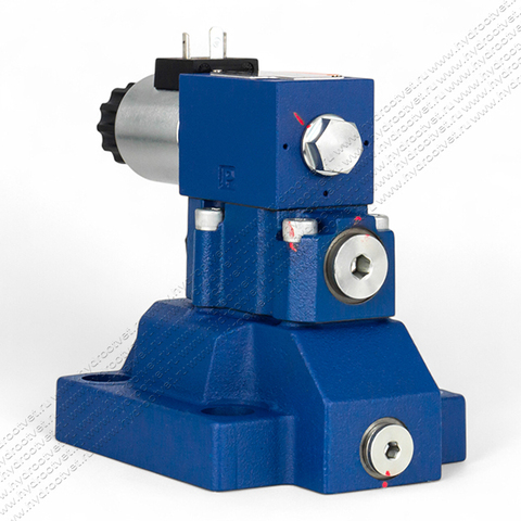 Фото DBW30B2-5X/350CG24N9K4 - Предохранительный клапан Ду32 с давлением настройки до 350 бар, управление - X и Y - внутренние с разгрузкой B = открыт с электроуправлением G24