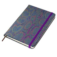 
          Записная книжка, А7, Alingar, 7БЦ, ПВХ (голография), на резинке, клетка, 96 л., "Рептилия"