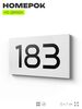 Номер на дверь 183, табличка на дверь для офиса, квартиры, кабинета, аудитории, склада, белая 120х70 мм, Айдентика Технолоджи