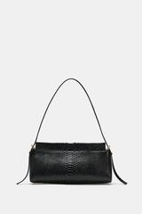 ZARA СУМКА НА ПЛЕЧО С АНИМАЛИСТИЧЕСКИМ ПРИНТОМ, ЧЕРНЫЙ