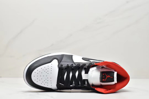 Air Jordan 1 Mid 'Black/Gym Red-Sail' 