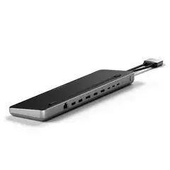 Расширитель портов Satechi Dual Dock Stand с отсеком NVMe SSD серый космос