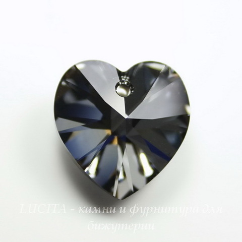 6228 Подвеска Сваровски Сердечко Crystal Silver Night (18х17,5 мм) ()